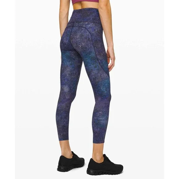 Lululemon Fast and Free Tight II 25" Nulux Polar Lights Blue Multi Womens Size 4 - Picture 8 of 11
